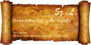 Szerdahelyi László névjegykártya