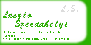 laszlo szerdahelyi business card